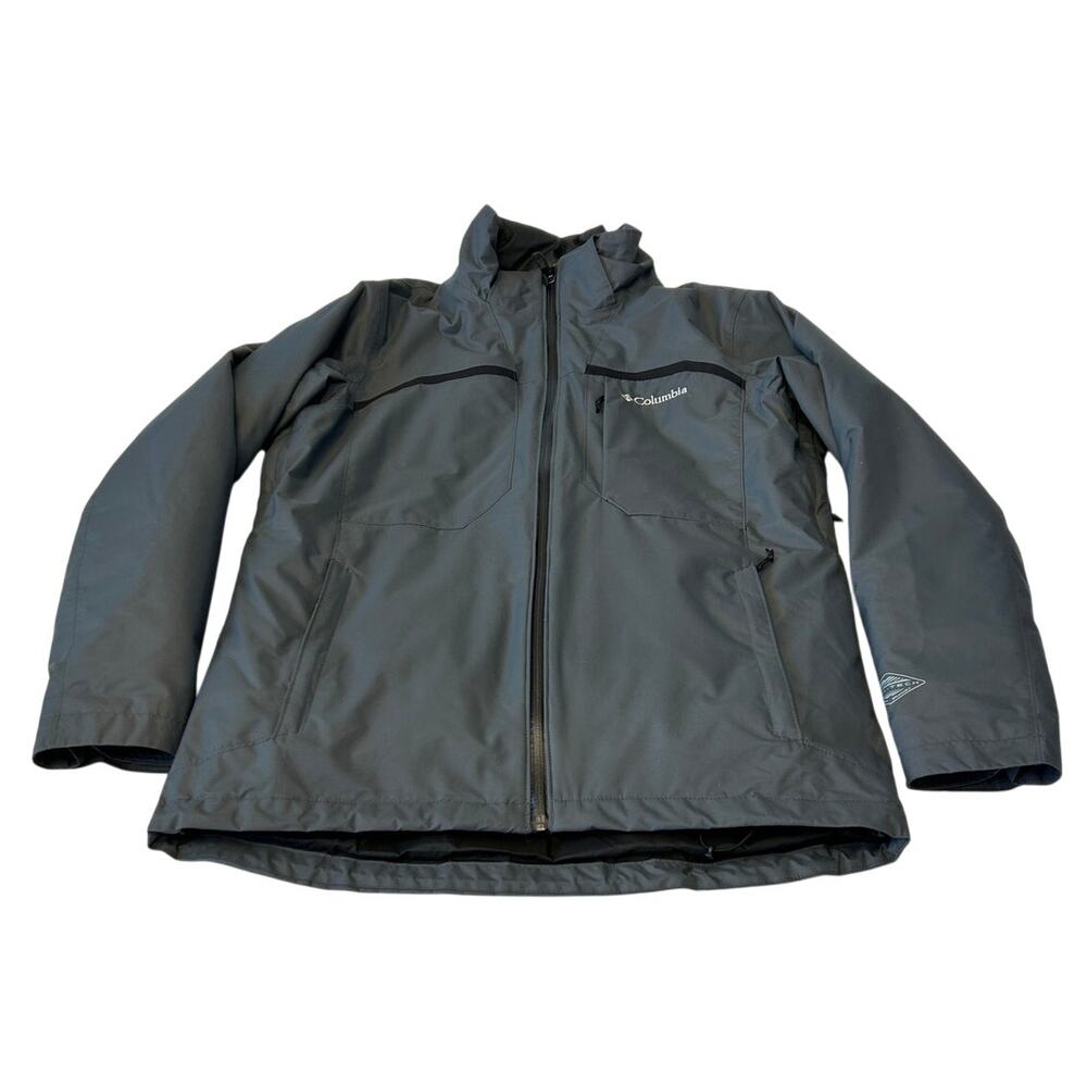 Columbia Men's Omni Tech 3in1 Jacket/Coat Gray Breathable Waterproof Sz M Y2K
